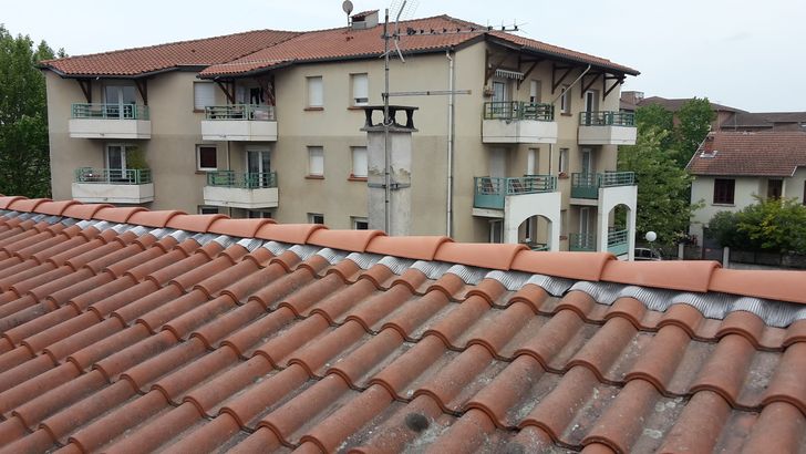 Remplacement d’un faîtage batit par un faîtage a sec ventilé à Toulouse Minimes